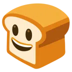ขนมปัง + หน้ายิ้มอ้าปาก