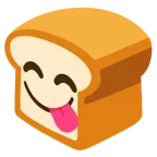 ขนมปัง + แลบลิ้นมุมปาก