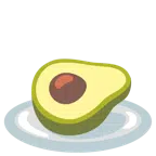 tabakla birlikte çatal ve bıçak + avokado