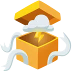 Geschenk + Wolke mit Blitz