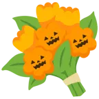 zucca di Halloween + mazzo di fiori