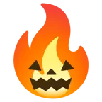 zucca di Halloween + fuoco