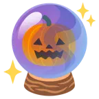 zucca di Halloween + sfera di cristallo