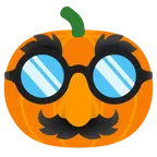 zucca di Halloween + faccina travestita