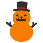 zucca di Halloween + pupazzo di neve senza neve