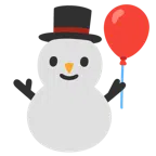 Luftballon + Schneemann ohne Schneeflocken