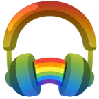 Kopfhörer + Regenbogen
