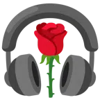 Kopfhörer + Rose