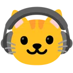 Kopfhörer + Katzengesicht