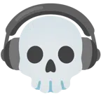 Kopfhörer + Totenkopf