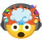 Kopfhörer + explodierender Kopf