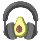 Kopfhörer + Avocado