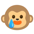หน้าลิง + ใบหน้ายิ้มทั้งน้ำตา