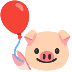 หน้าหมู + ลูกโป่ง