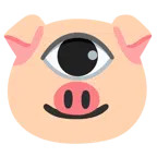 หน้าหมู + ตาข้างเดียว