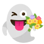 fantasma + mazzo di fiori