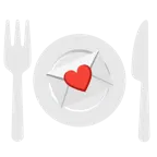 lettera d’amore + piatto e posate