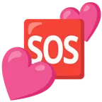 due cuori + pulsante SOS
