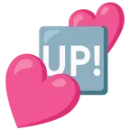 due cuori + pulsante UP!