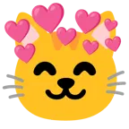 cuore con freccia + muso di gatto