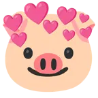 cuore con freccia + muso di maiale