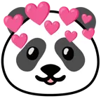 cuore con freccia + panda