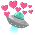cuore con freccia + disco volante