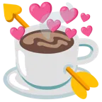 cuore con freccia + bevanda calda