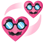 cuori che girano + faccina travestita