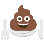 cacca + piatto e posate