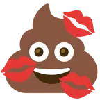 cacca + impronta della bocca