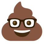 cacca + faccina nerd