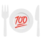 100 punti + piatto e posate