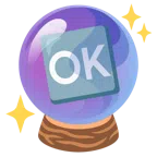 crystal ball + OK button