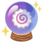 crystal ball + fish cake with swirl