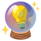 crystal ball + light bulb