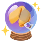 crystal ball + fortune cookie