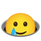 buco + faccina sorridente con lacrima