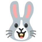 grinning face + rabbit face