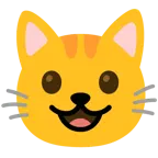 grinning face + cat face