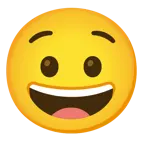 grinning face + anguished face