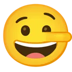 grinning face + lying face