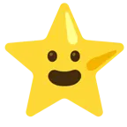 grinning face + star