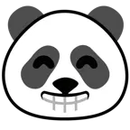 beaming face with smiling eyes + panda
