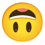grinning face with big eyes + upside-down face