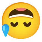 faccina con sorriso e goccia di sudore + faccina sottosopra