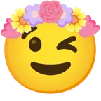 winking face + tulip