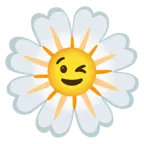 winking face + blossom