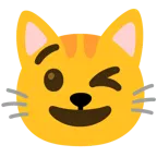 winking face + cat face