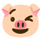 winking face + pig face